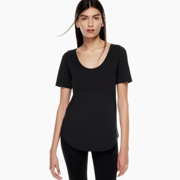 Aritzia Babaton Black Short Sleeve Pocket Tee Shirt - Picture 9 of 9
